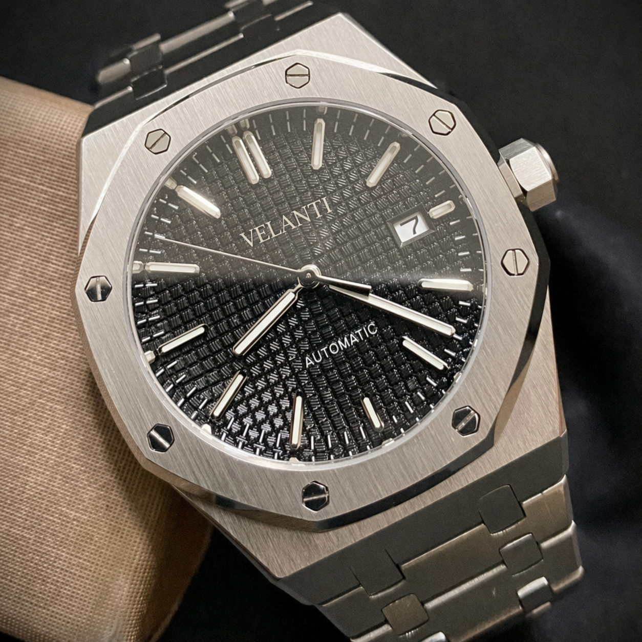 Royal Oak-style mod watch Black Velanti Milano Royal Veloak product photo 5