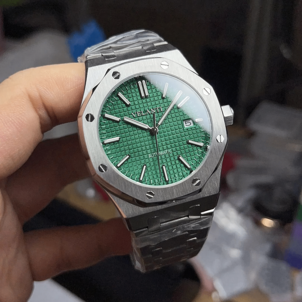 Royal Oak-style mod watch Olive Green Velanti Milano Royal Veloak product photo 3