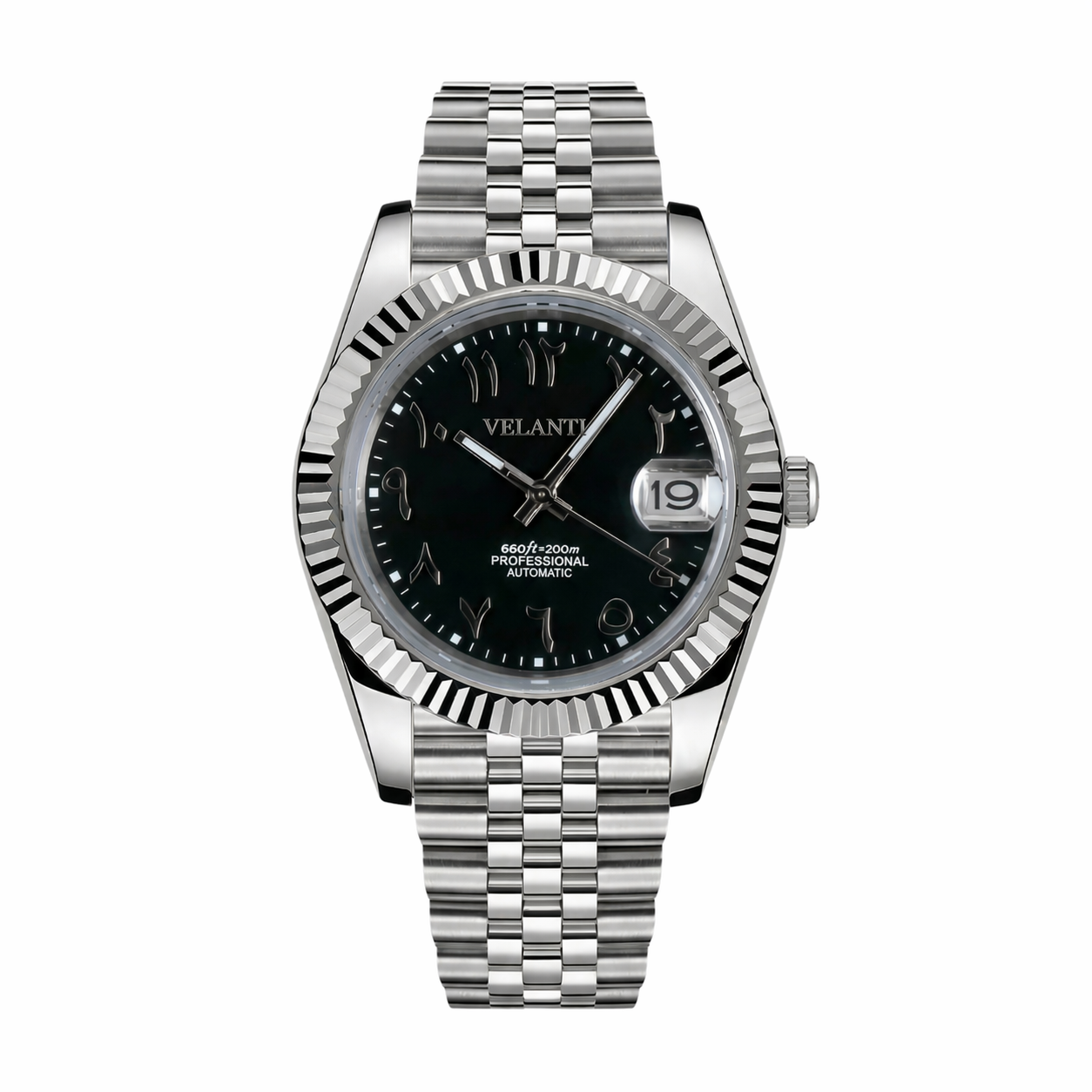 Veljust Black Arabic Watch | Velanti Milano