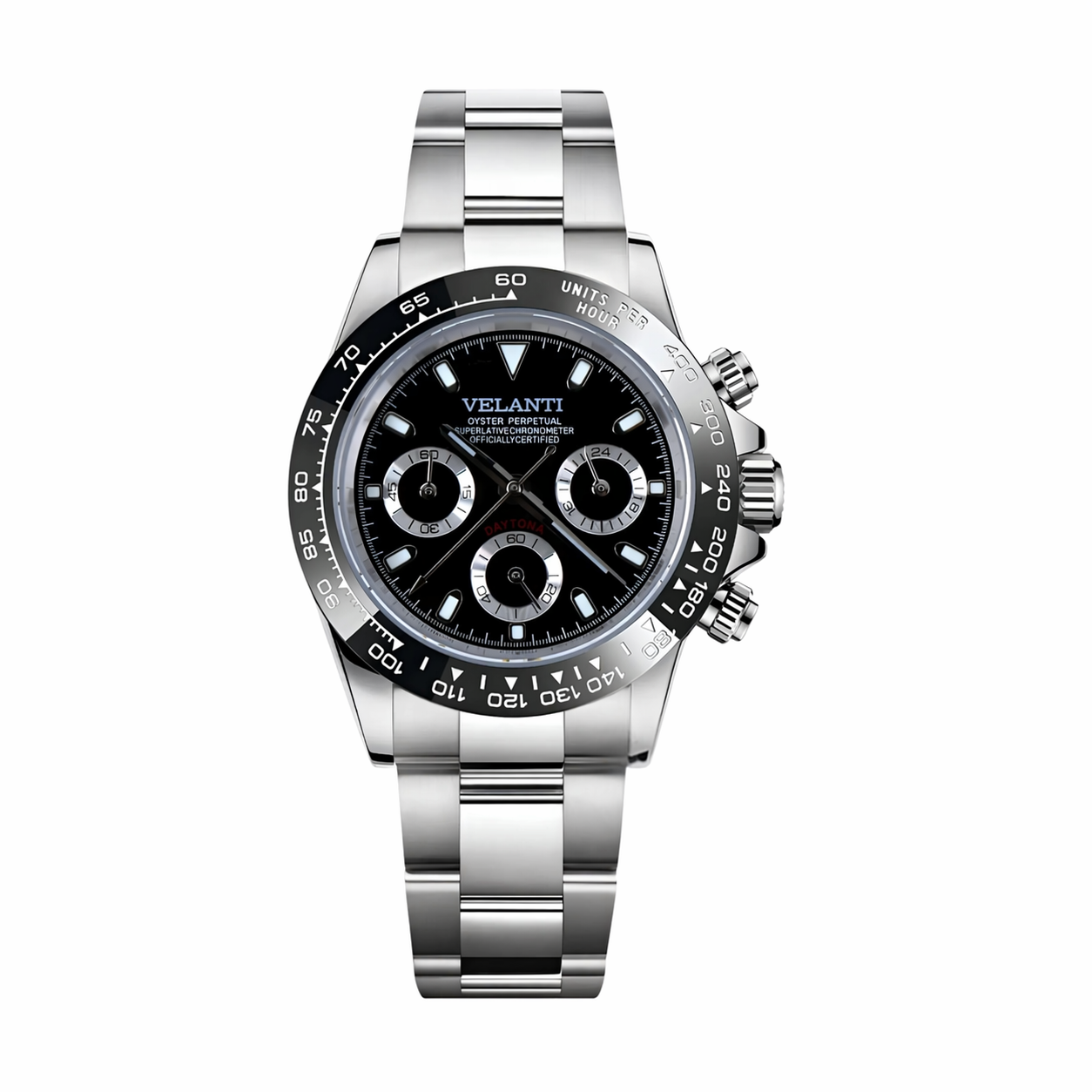 ランナー/黒ダイヤベニワレン　No.539 Daytona-Style Mod Watch — Black Panda | Custom Hybrid Quartz VK63