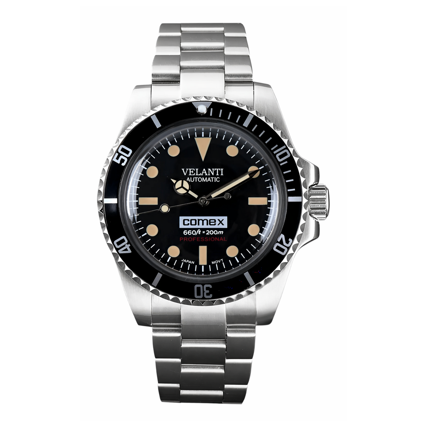 Submariner-style automatic watch, Velanti Milano Velmariner Vintage, main product photo