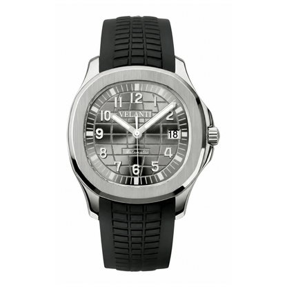Aquanaut-style automatic watch, Velanti Milano Velnaut Silver, main product photo