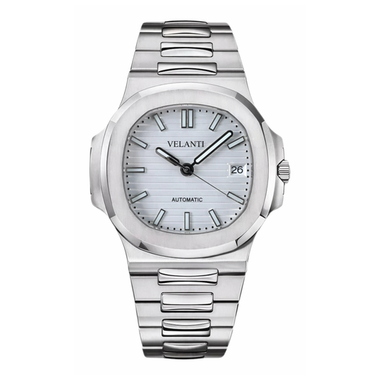 Nautilus-style automatic watch, Velanti Milano Nautvel White, main product photo