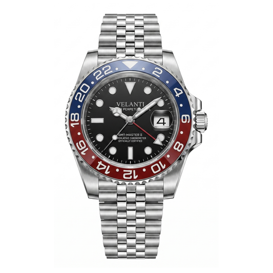 GMT-style automatic watch, Velanti Milano Gmtvel Pepsi, main product photo
