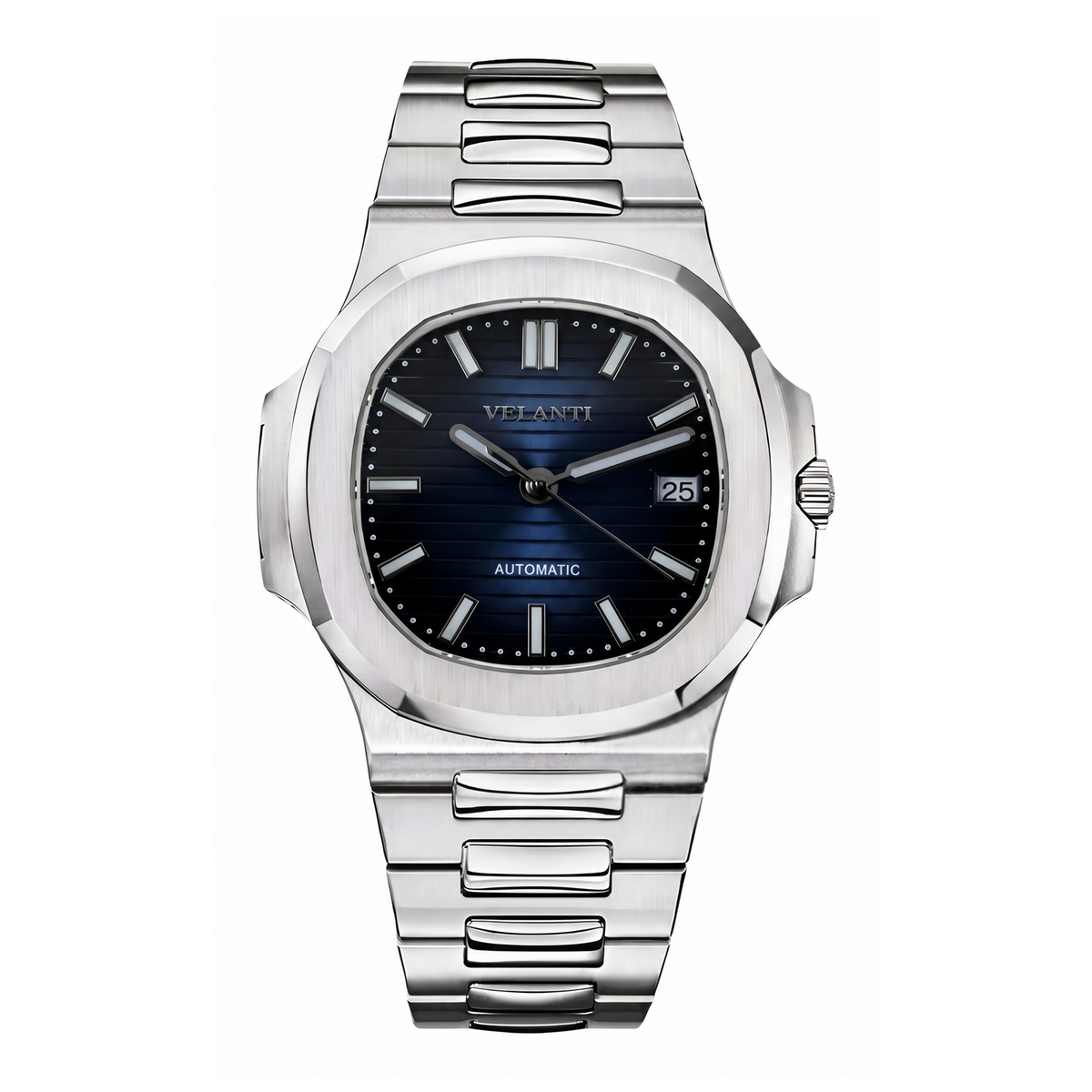 Nautilus-style automatic watch, Velanti Milano Nautvel Royal Blue, main product photo