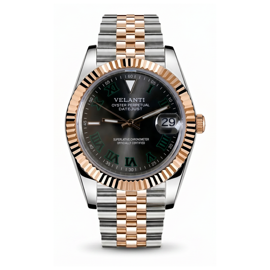 Datejust-style automatic watch, Velanti Milano Veljust Wimbledon Two Tone, main product photo