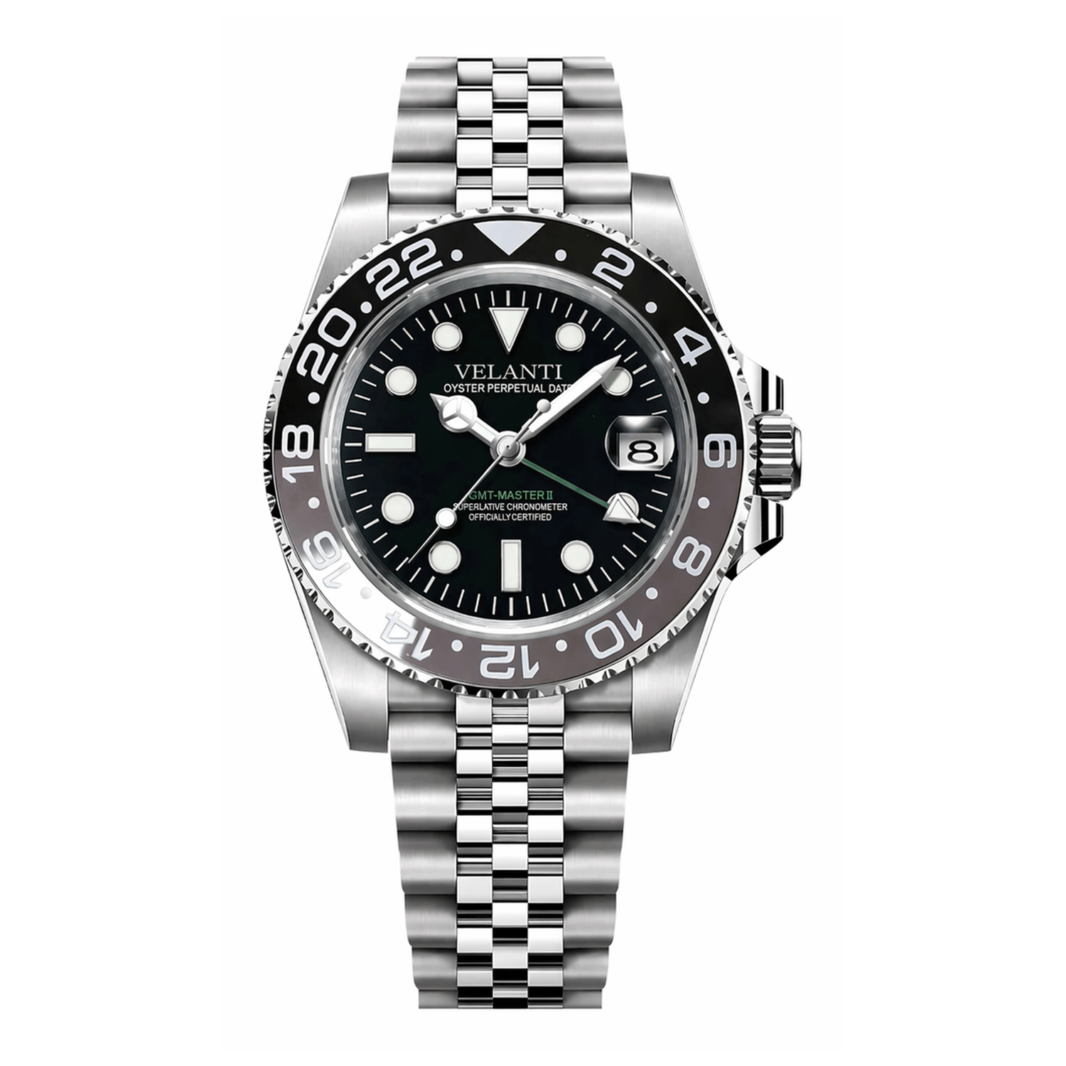 GMT-style automatic watch, Velanti Milano Gmtvel Bruce Wayne, main product photo
