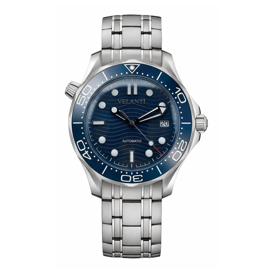 Seamaster-style automatic watch, Velanti Milano Velmaster Blue, main product photo