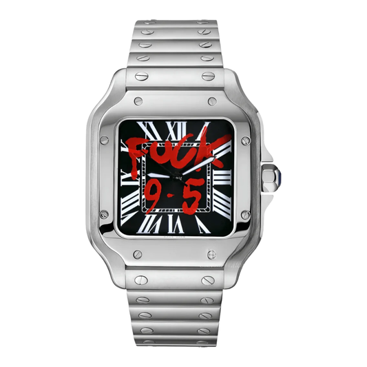Santos-style automatic watch, Velanti Milano Santvel Black Fck 9 To 5, main product photo