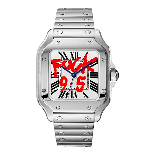 Santos-style automatic watch, Velanti Milano Santvel White Fck 9 To 5, main product photo