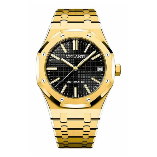Royal Oak-style automatic watch, Velanti Milano Royal Veloak Yellow Gold, main product photo