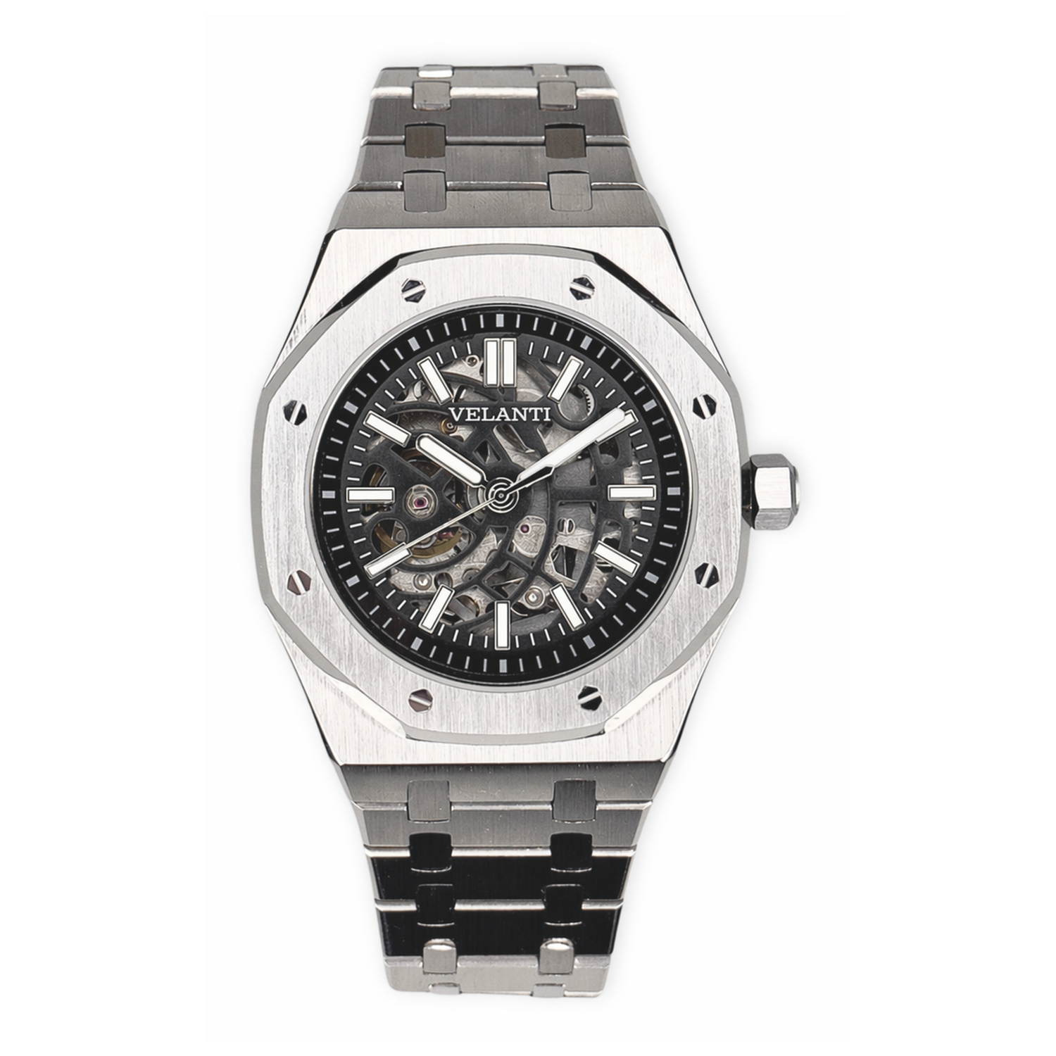 Royal Oak-style automatic watch, Velanti Milano Royal Veloak Skeleton, main product photo