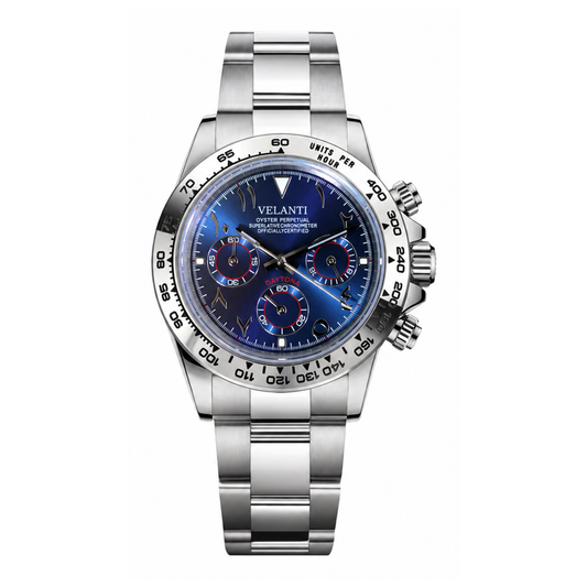 Daytona-style chronograph watch, Velanti Milano Veltona Arabic Royal Blue, main product photo