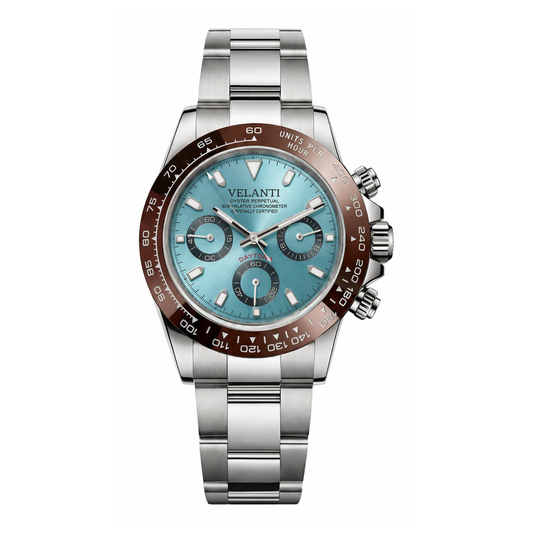 Daytona-style chronograph watch, Velanti Milano Veltona Platinum, main product photo