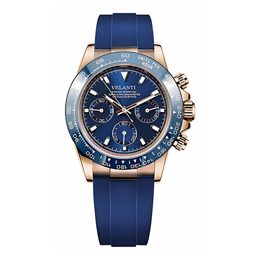Daytona-style chronograph watch, Velanti Milano Veltona Royal Blue, main product photo