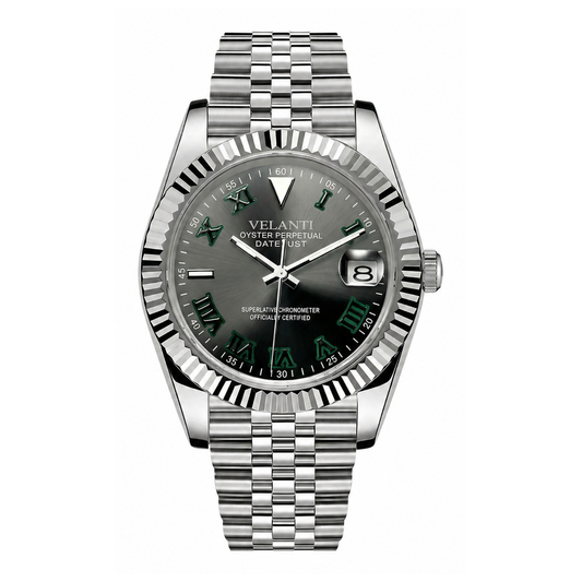 Datejust-style automatic watch, Velanti Milano Veljust Wimbledon, main product photo