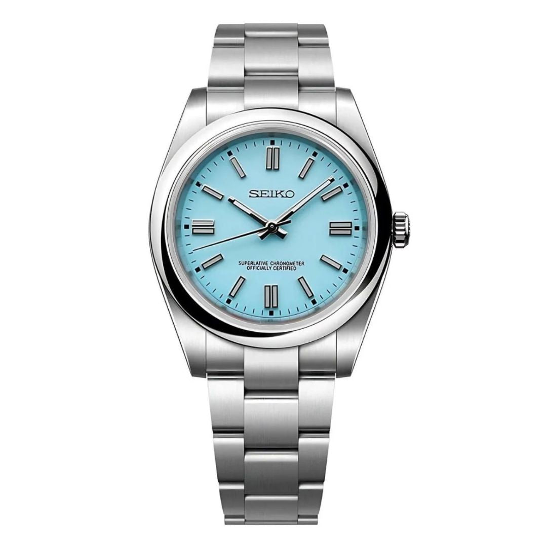 Oysteiko Tiffany Blue Seiko mod watch | Velanti Milano