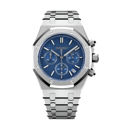 Royal Seikoak Chrono Blue Seiko mod watch | Velanti Milano