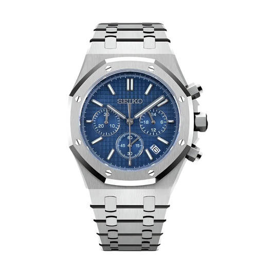 Royal Seikoak Chrono Blue Seiko mod watch | Velanti Milano