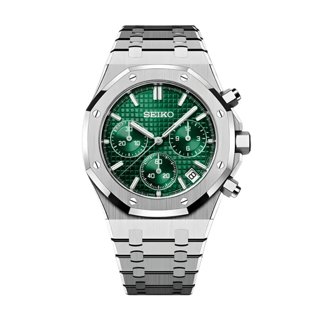 Royal Seikoak Chrono Green Seiko mod watch | Velanti Milano