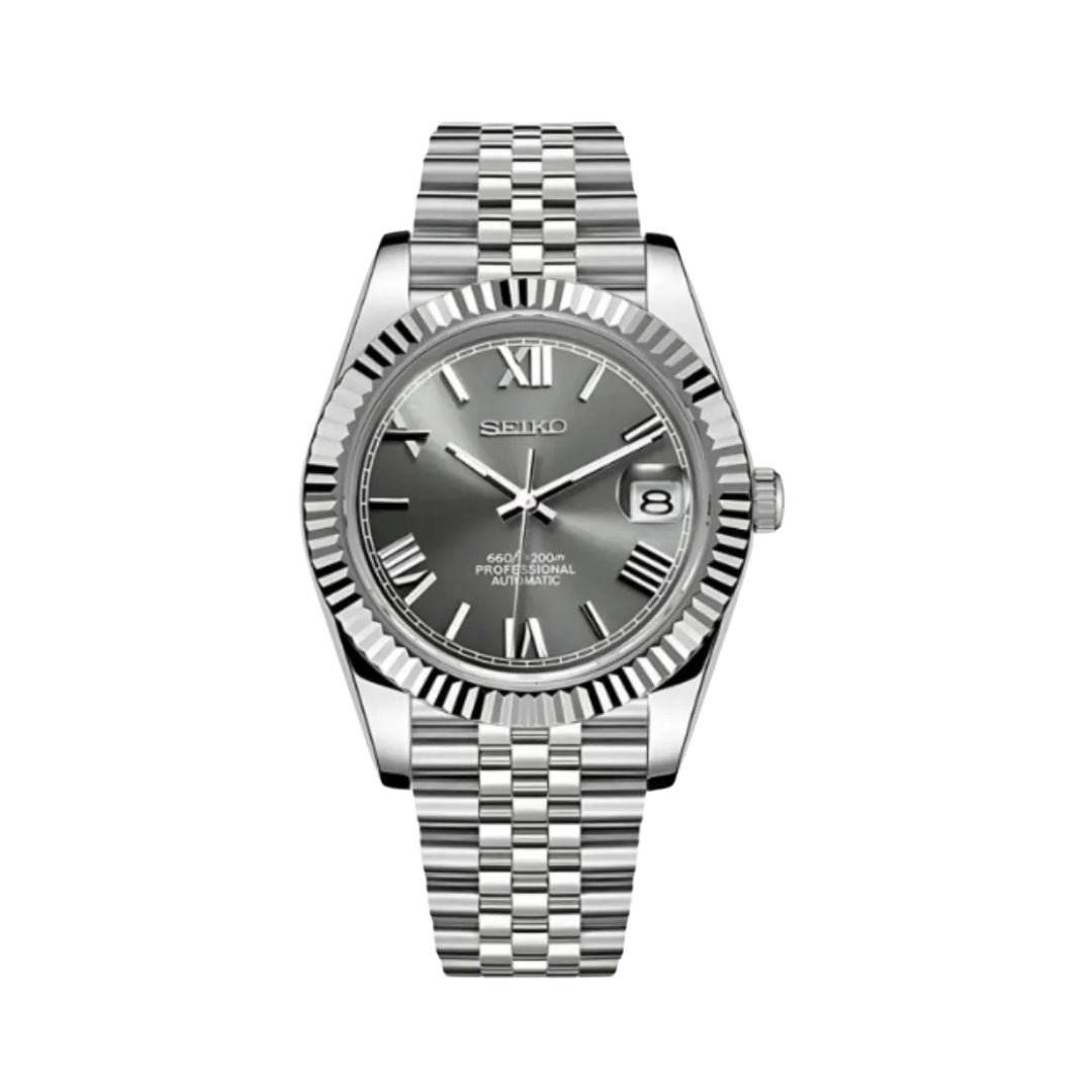 Seikojust Roman Champagne Seiko mod watch | Velanti Milano