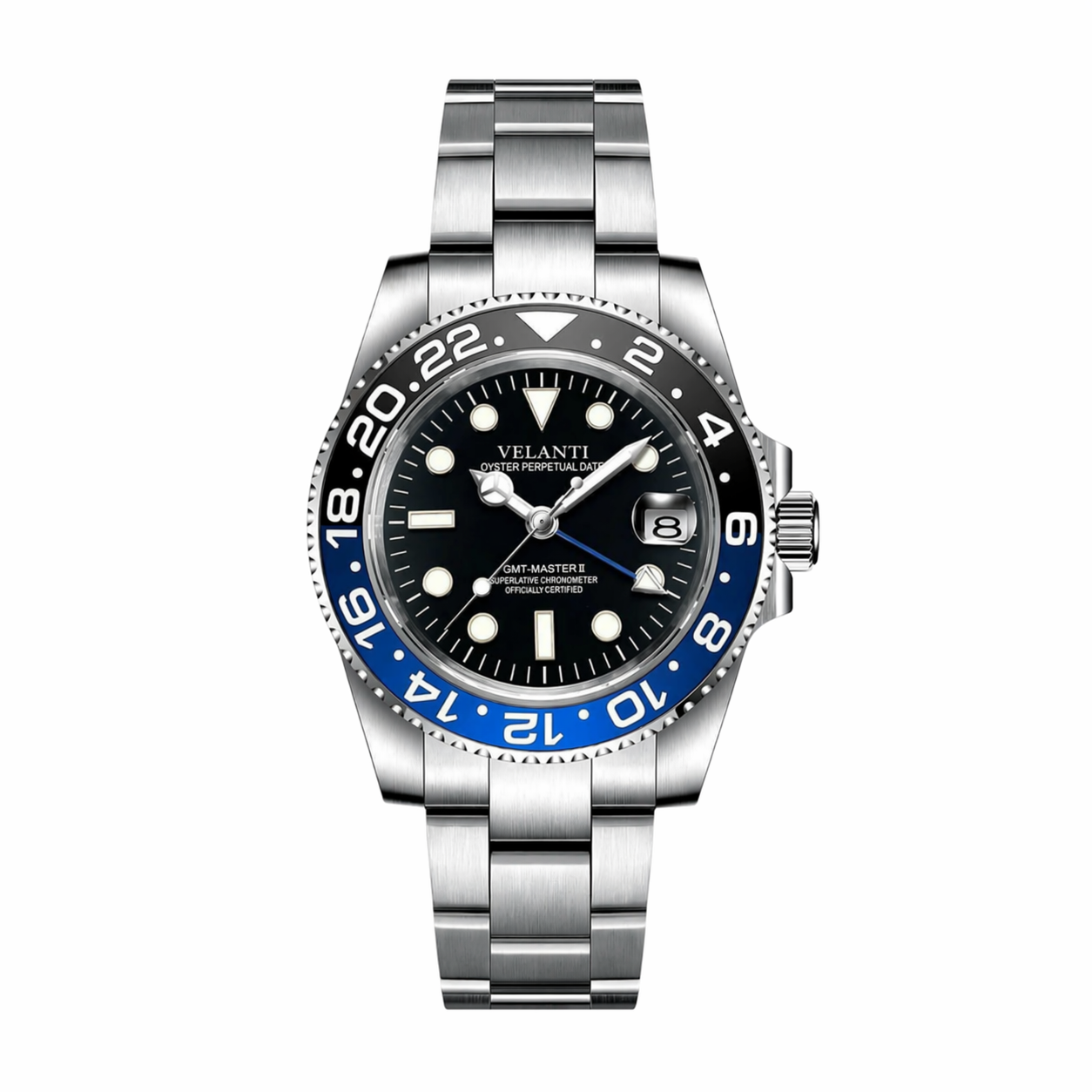 watch water resistance upgrade Black Batman Velanti Milano GMTvel main product photo