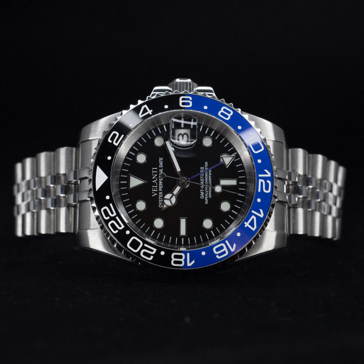 watch water resistance upgrade Black Batman Velanti Milano GMTvel product photo 2