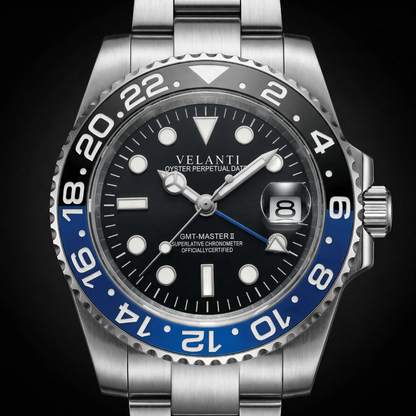 watch water resistance upgrade Black Batman Velanti Milano GMTvel product photo 5