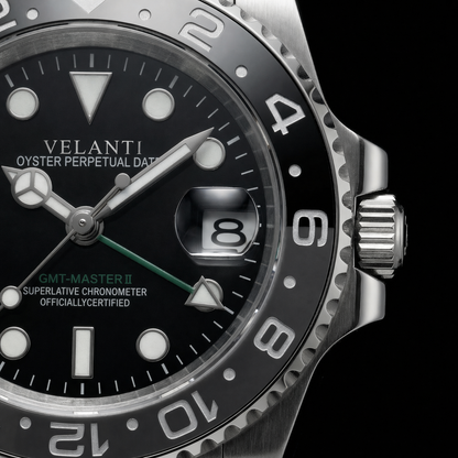 GMT-style mod watch Black Bruce Wayne Velanti Milano GMTvel product photo 4