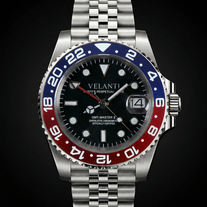 GMT-style mod watch Black Pepsi Velanti Milano GMTvel product photo 3