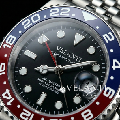 GMT-style mod watch Black Pepsi Velanti Milano GMTvel product photo 5