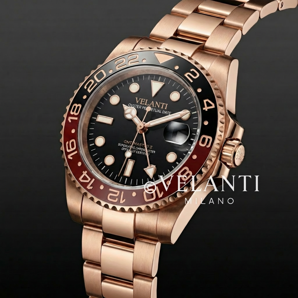 GMT-style mod watch Rootbeer Velanti Milano GMTvel product photo 3