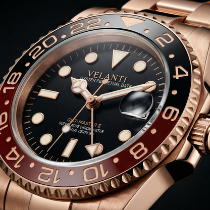 GMT-style mod watch Rootbeer Velanti Milano GMTvel product photo 4