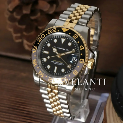 GMT-style mod watch Silver / Gold Velanti Milano GMTvel product photo 3