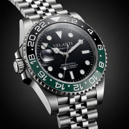 GMT-style mod watch Black Sprite Velanti Milano GMTvel product photo 2
