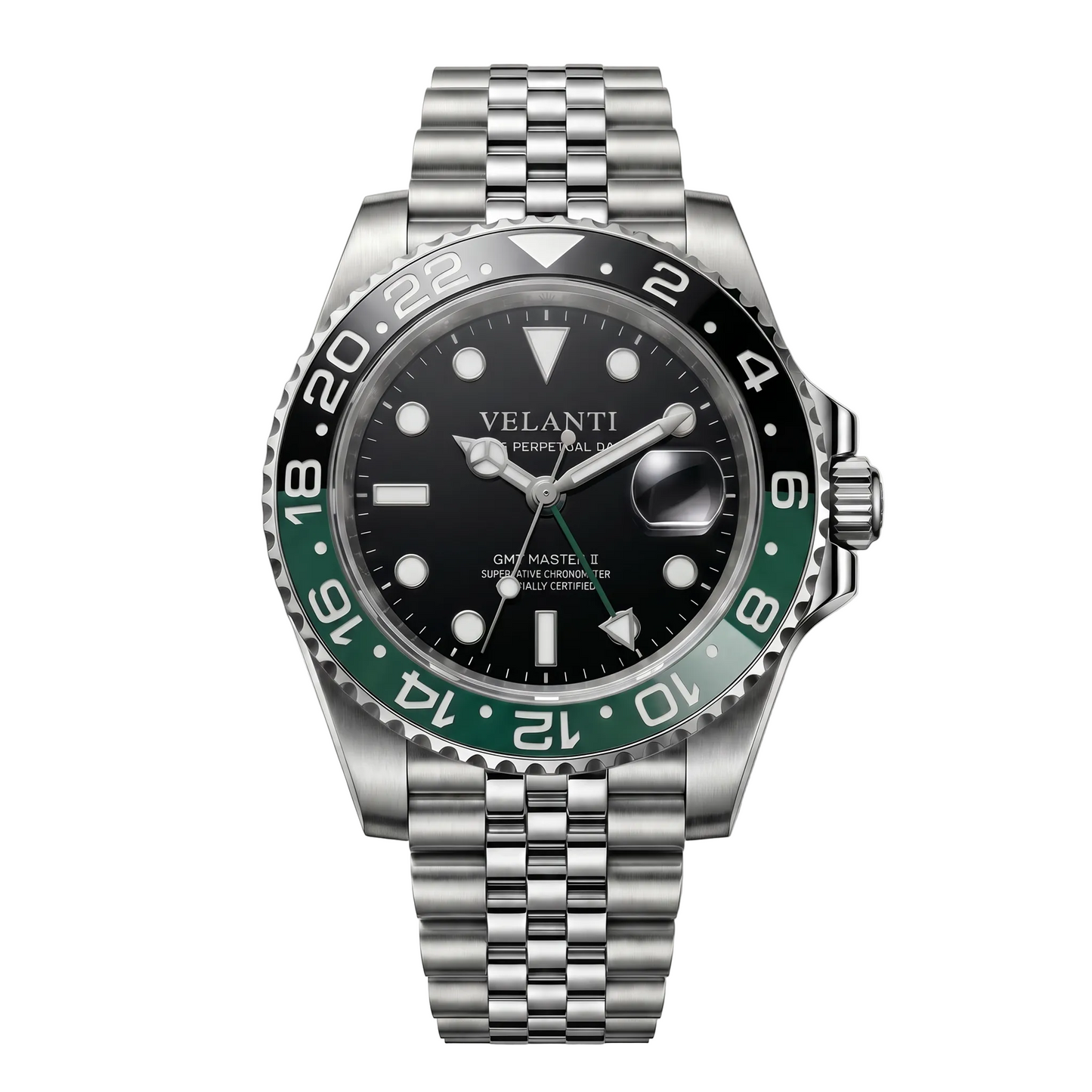 GMT-style mod watch Black Sprite Velanti Milano GMTvel main product photo