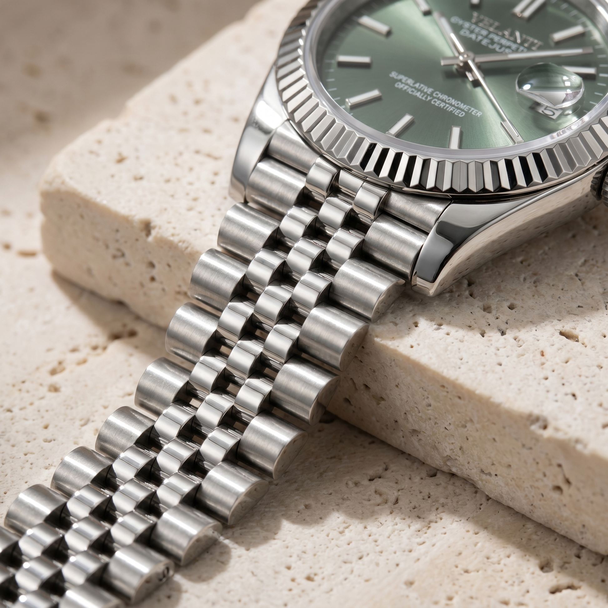 Datejust-style mod watch Mint Green Velanti Milano Veljust product photo 4