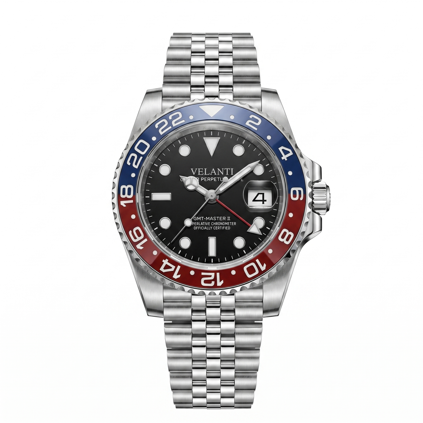 GMT-style mod watch Black Pepsi Velanti Milano GMTvel main product photo