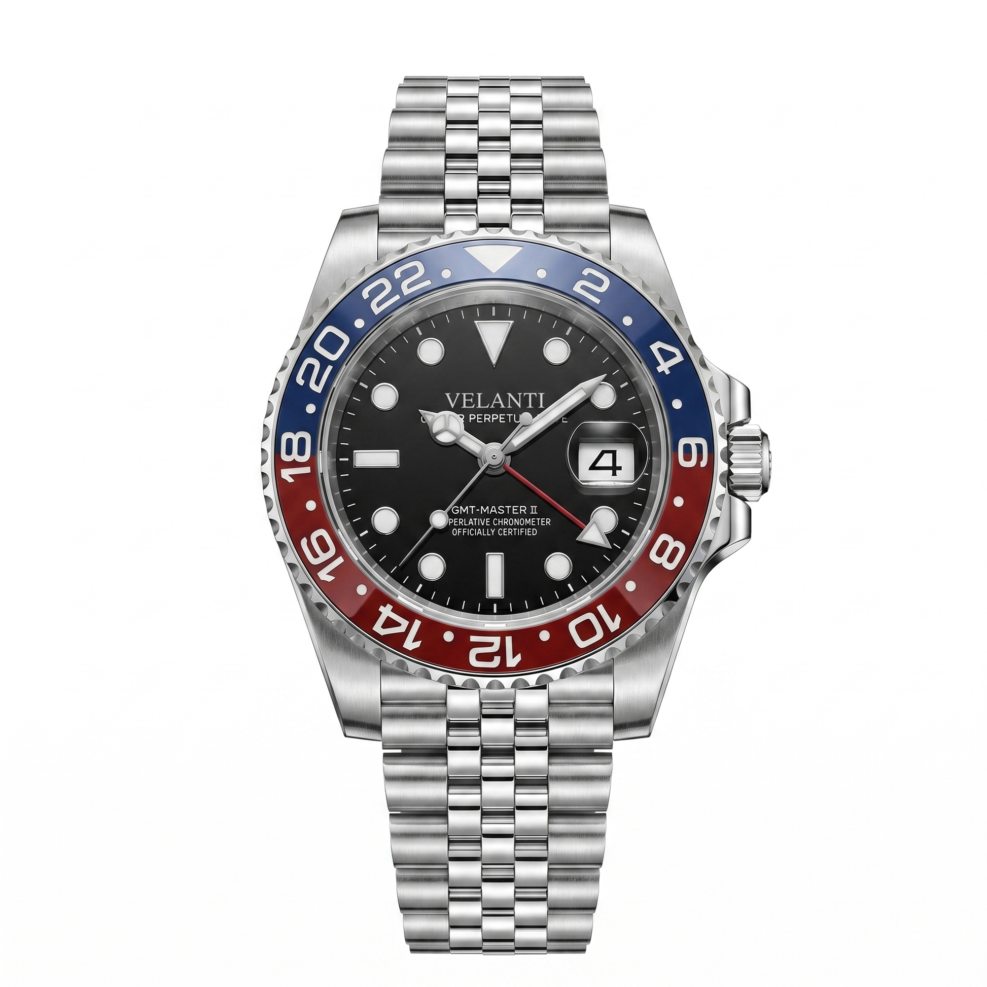 GMT-style mod watch Black Pepsi Velanti Milano GMTvel main product photo