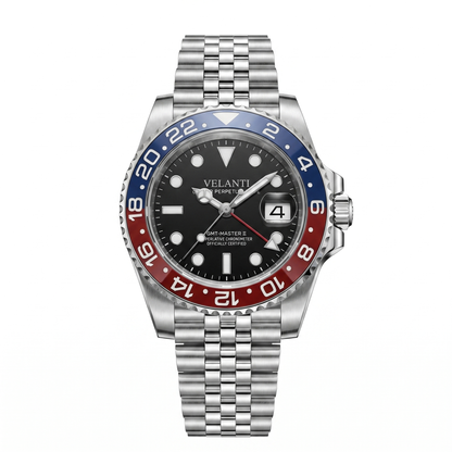 GMT-style mod watch Black Pepsi Velanti Milano GMTvel main product photo