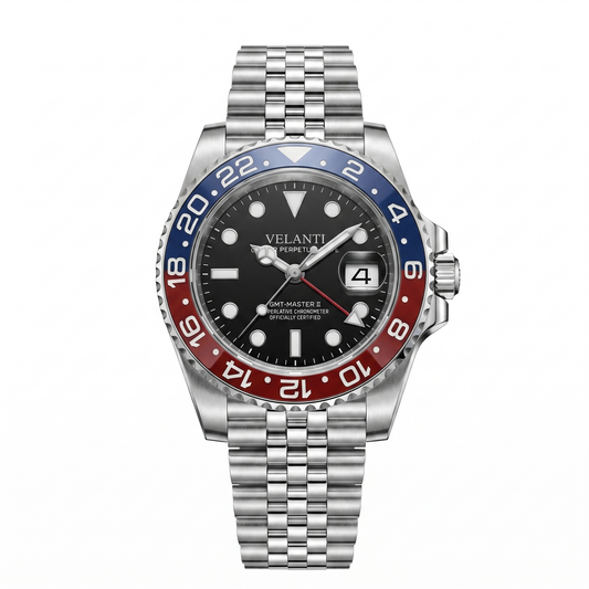 GMT-style mod watch Black Pepsi Velanti Milano GMTvel main product photo