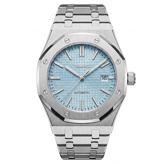 Royal Oak-style mod watch Ice Blue Velanti Milano Royal Veloak main product photo