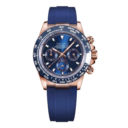 Daytona-style chronograph watch, Velanti Milano Veltona Royal Blue, main product photo