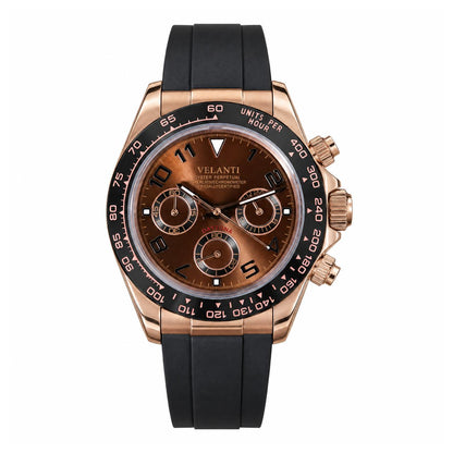 Daytona-style chronograph watch, Velanti Milano Veltona Chocolate, main product photo