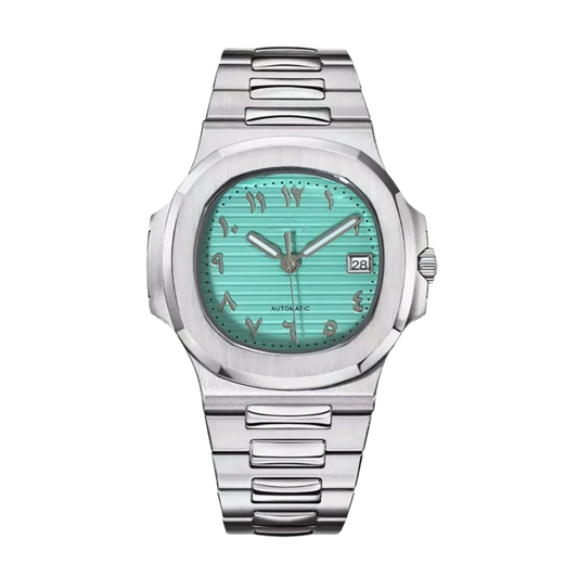 Nautilus-style mod watch Tiffany Blue Arabic Velanti Milano Nautvel main product photo