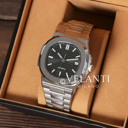 Nautilus-style mod watch Black Velanti Milano Nautvel product photo 2