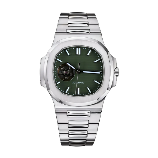 Nautvel Olive Green Open Movement mod watch | Velanti Milano