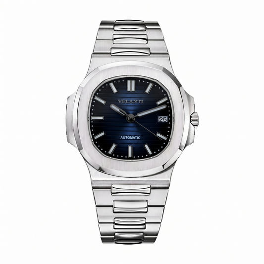 Nautilus-style mod watch Royal Blue Velanti Milano Nautvel main product photo