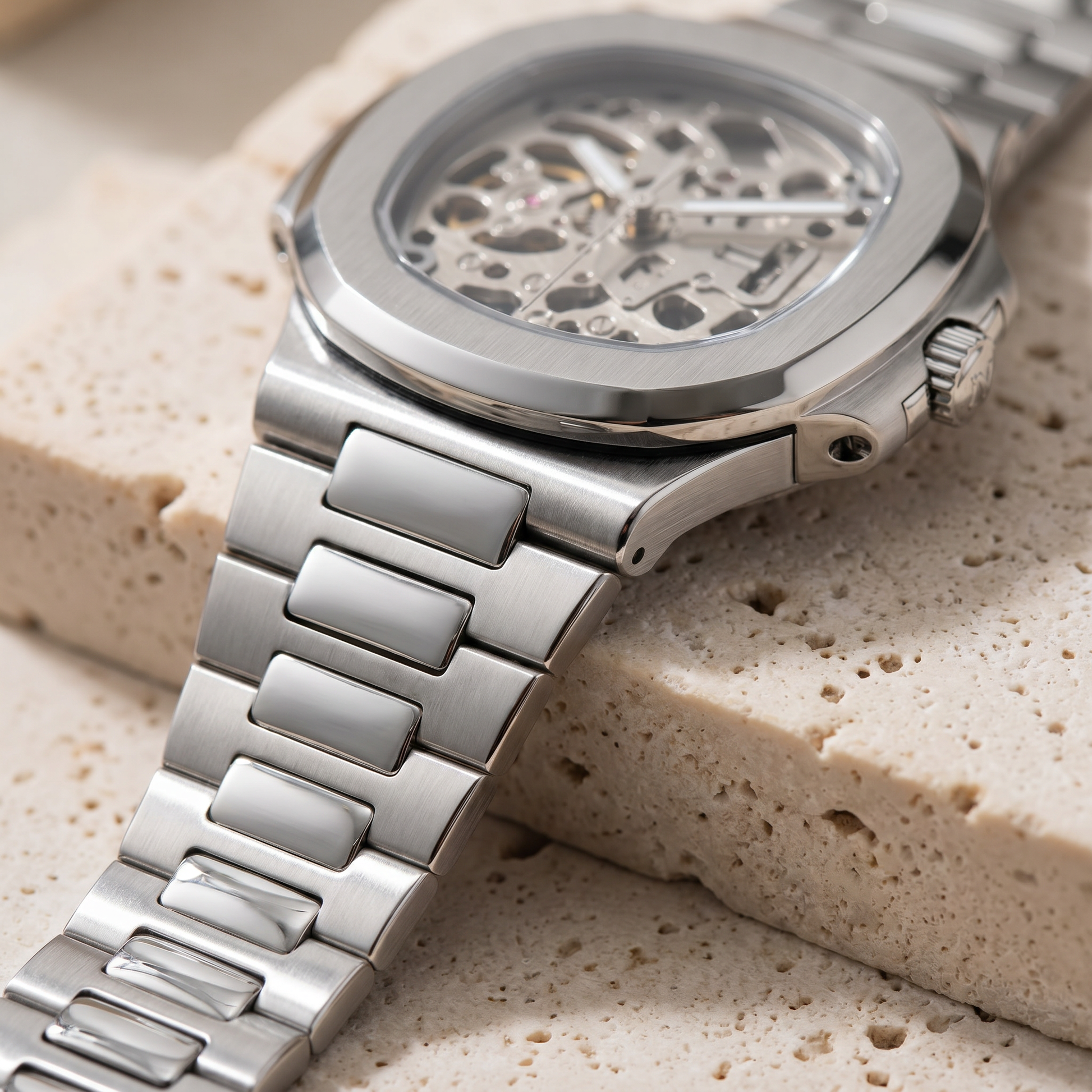 Nautilus-style mod watch Skeleton Velanti Milano Nautvel product photo 4