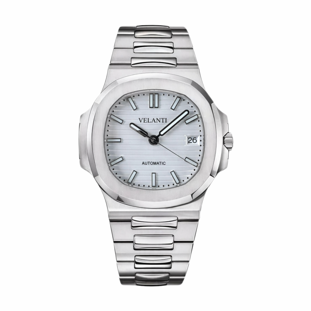 Nautilus-style mod watch White Velanti Milano Nautvel main product photo